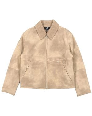 Represent Shearling-Collar Jacket - Natural