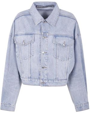Alexander Wang ライトウォッシュ デニムジャケット - ブルー