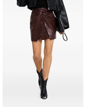 Nanushka Danija Button Twisted Skirt - Black