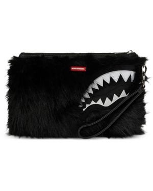 Sprayground Cray faux-fur clutch bag - Negro