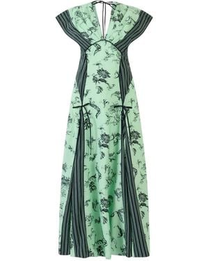 Rosie Assoulin Floral Midi Dress - Green