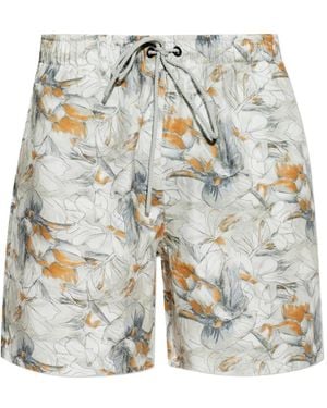 Hanro Floral-Print Drawstring Shorts - White