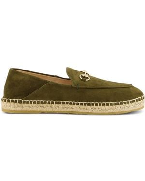 Gucci Horsebit Espadrilles Aus Wildleder - Grün