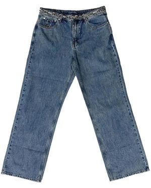 Babylon LA Jean À Détail De Chaîne - Blue