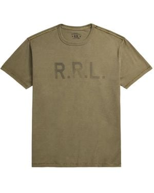 RRL Logo-Print T-Shirt - Green