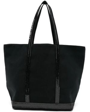 Vanessa Bruno Große Cabas Tote Bag Mit Pailletten - Schwarz