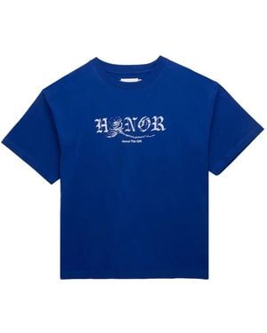 Honor The Gift Fallen Rose T-Shirt - Blue