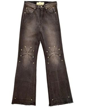 SEKRIT Chopper Studded Jeans - Grey