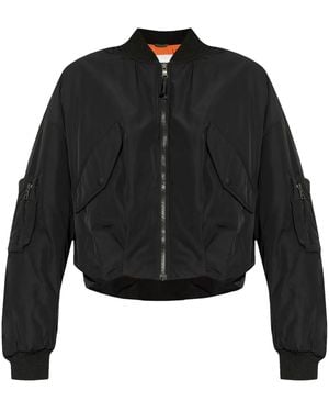 Lacoste Embroidered Bomber Jacket - Black