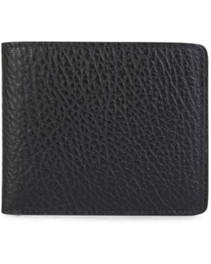 Maison Margiela Four-Stitch Grained Leather Wallet - Black