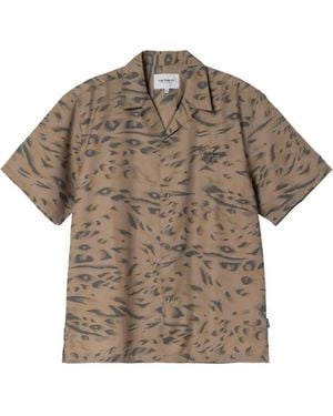 Carhartt Travon Duck-Feather-Print Shirt - Brown