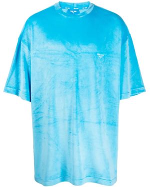 TEAM WANG design Stay For The Night Velvet T-Shirt - Blue