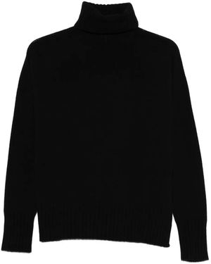 Roberto Collina Turtleneck Ribbed Sweater - Black