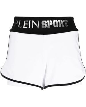 Philipp Plein Logo-Waistband Jogging Shorts - Black