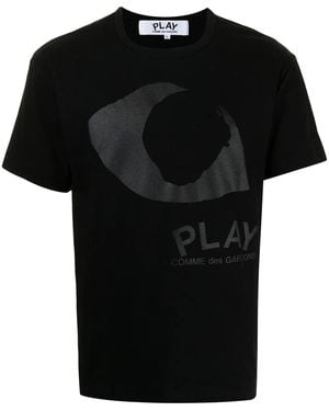 COMME DES GARÇONS PLAY アイプリント Tシャツ - ブラック