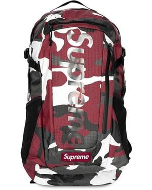 Supreme Camouflage-Print Backpack - Red
