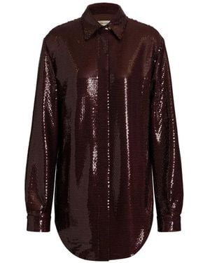 Alberta Ferretti Sequin Shirt - Purple