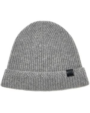 Tom Ford Cashmere Ribbed Beanie - Grey