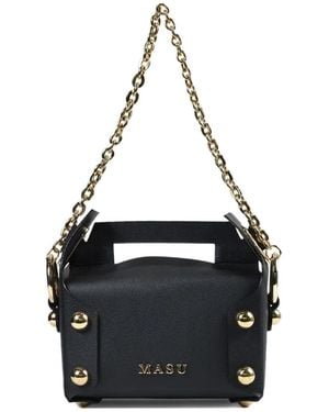 MASU Cake Leather Tote Bag - Black