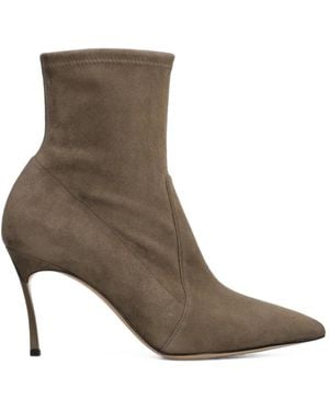 Casadei Pointed-Toe Ankle Boots - Brown