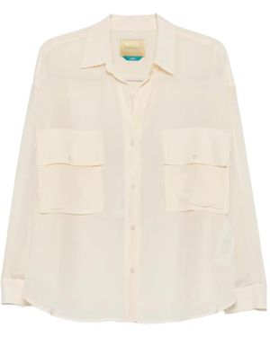 Momoní Chest-Pocket Long-Sleeve Shirt - White