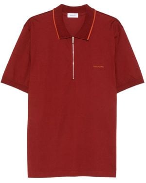 Ferragamo Zip-Fastening Logo-Embroidered Polo Shirt