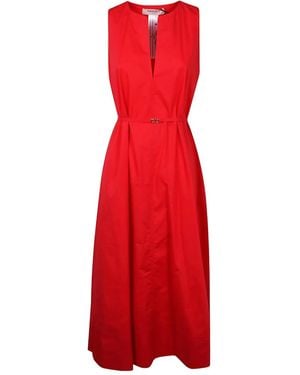 Twinset Belted Midi Dress - Red