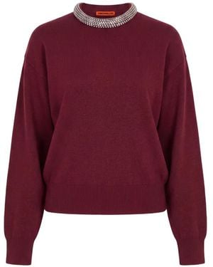 Simon Miller Lillian Embellished Sweater - Red