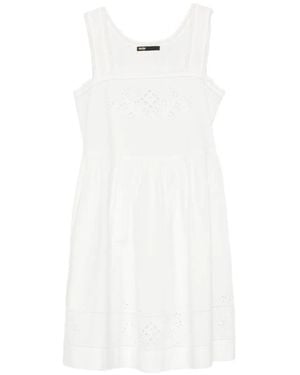Maje Embroidered Flared Mini Dress - White