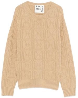 John Richmond Patterned Jumper - Natural