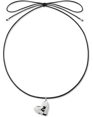 Monica Vinader Collar con colgante de corazón - Metálico