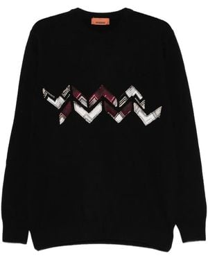 Missoni ジグザグディテール ウールセーター - ブラック