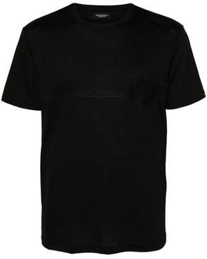 Stefano Ricci Logo-Embroidered T-Shirt - Black