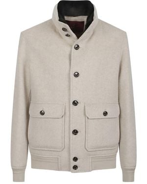 Montecore Button-Pocket Bomber Jacket - White