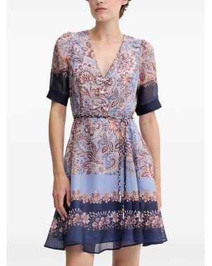 Hale Bob Aubrie Floral-Print Mini Dress - Blue
