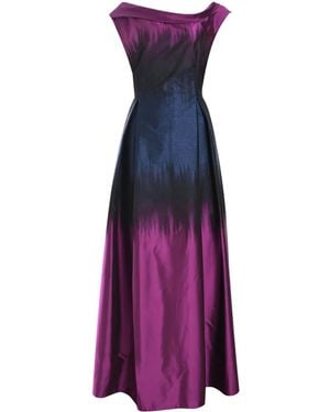 Talbot Runhof Vestido Largo Con Efecto Sombreado - Morado