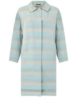 Moorer Horizontal-Stripe Coat - Blue