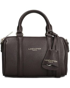 Lancaster Small Milano Ana Logo-Print Grained Tote Bag - Black
