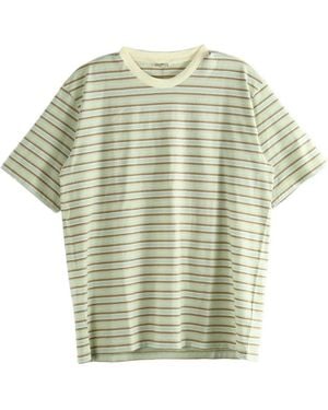 AURALEE Camiseta Gradient Stripe - Verde