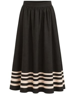 Xirena Lucille Striped Skirt - Black