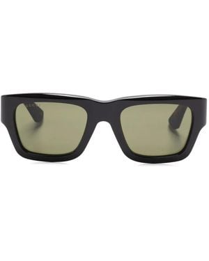 Gucci Rectangle-Frame Sunglasses - Brown