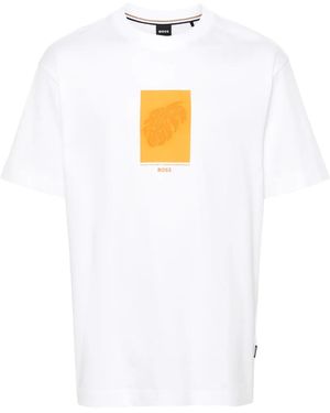 BOSS T-Shirt Con Stampa - Bianco