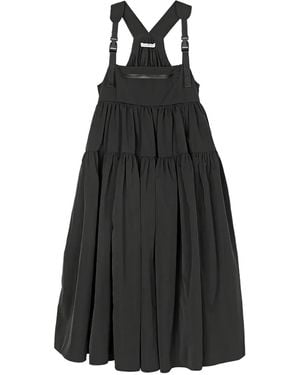 Cecilie Bahnsen Gestuftes Kleid mit überkreuzten Trägern - Schwarz