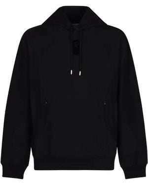 CASABLANCA Logo Flock-Print Hoodie - Black