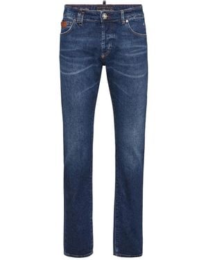 Philipp Plein Super Straight Cut Jeans - Blue