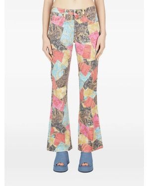 Guess Printed Flared Jeans - Black