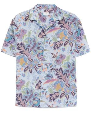 Etro Floral-Print Shirt - Blue