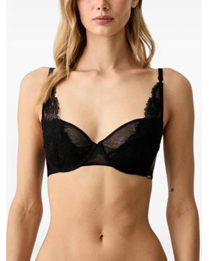 Guess Sujetador Jennifer Con Ribete De Encaje - Negro