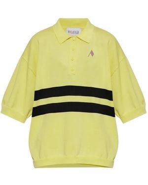 The Attico Striped Polo Shirt - Yellow