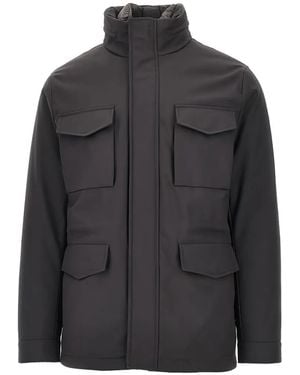 DUNO Fender High-Neck Multi-Pocket Coat - Black